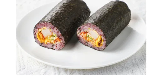 Cheesy Crab Stick Purple Rice Roll