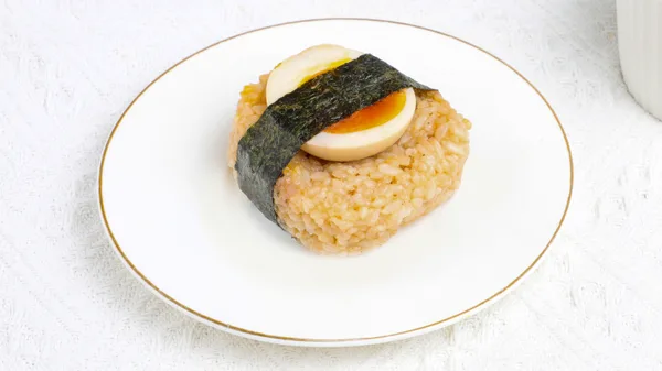Savory Soft-Boiled Egg Rice Ball