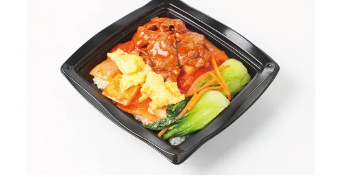 Savory Tomato Beef Rice Bowl
